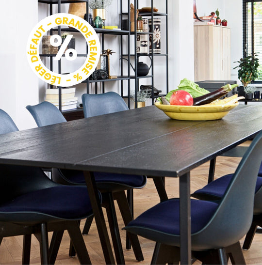 Table à manger en frêne brossé 220x90 cm - Léger défaut