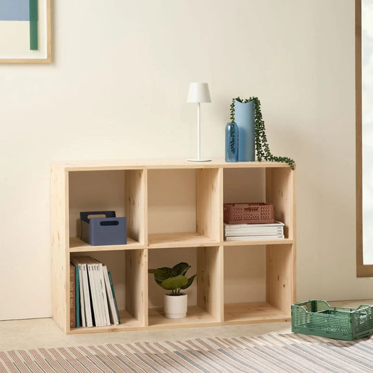 CAMIF- Etagère bois massif 2x3 cases Elio