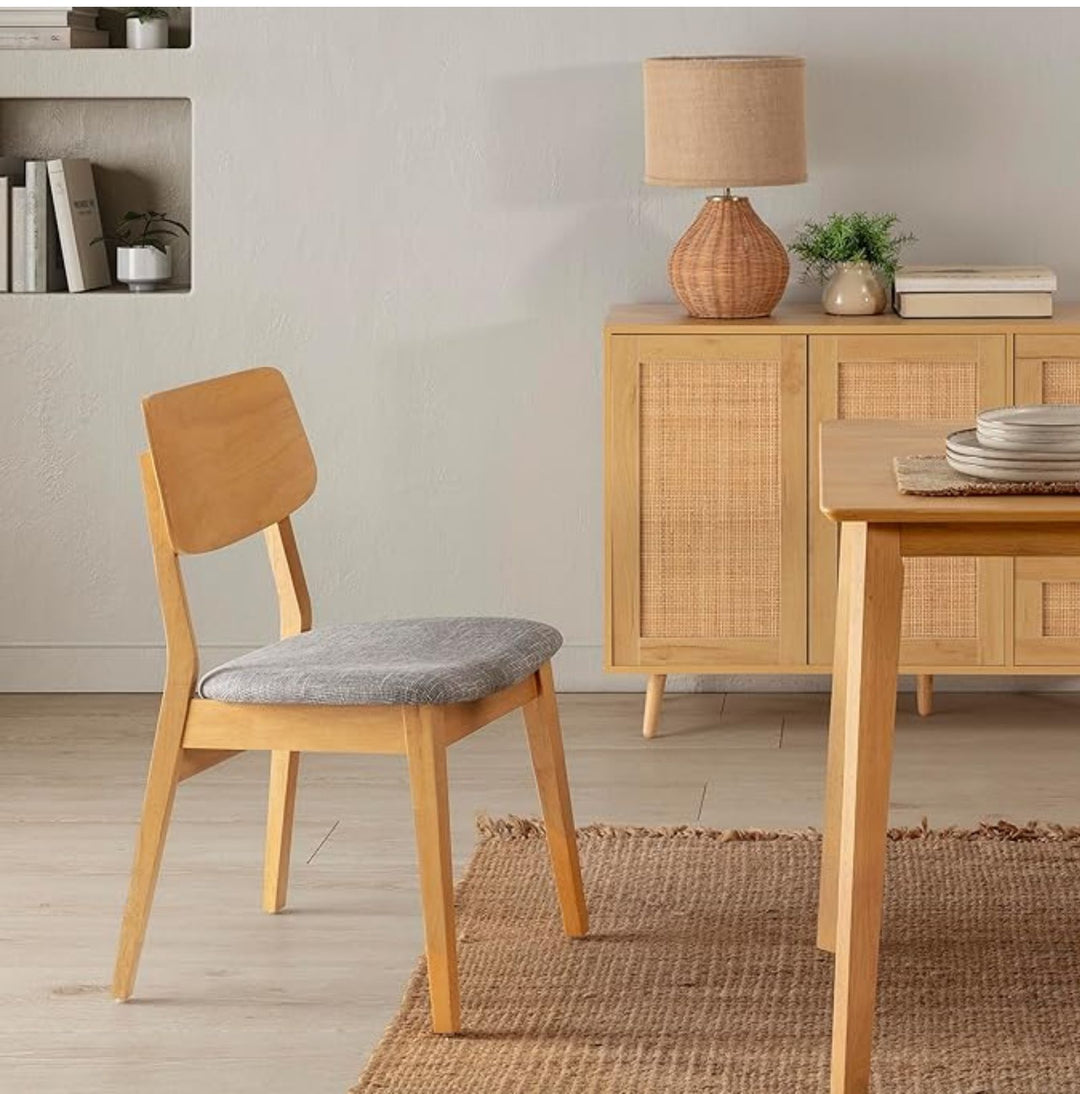 Lot de 2 chaises Susi couleur chêne, bois massif