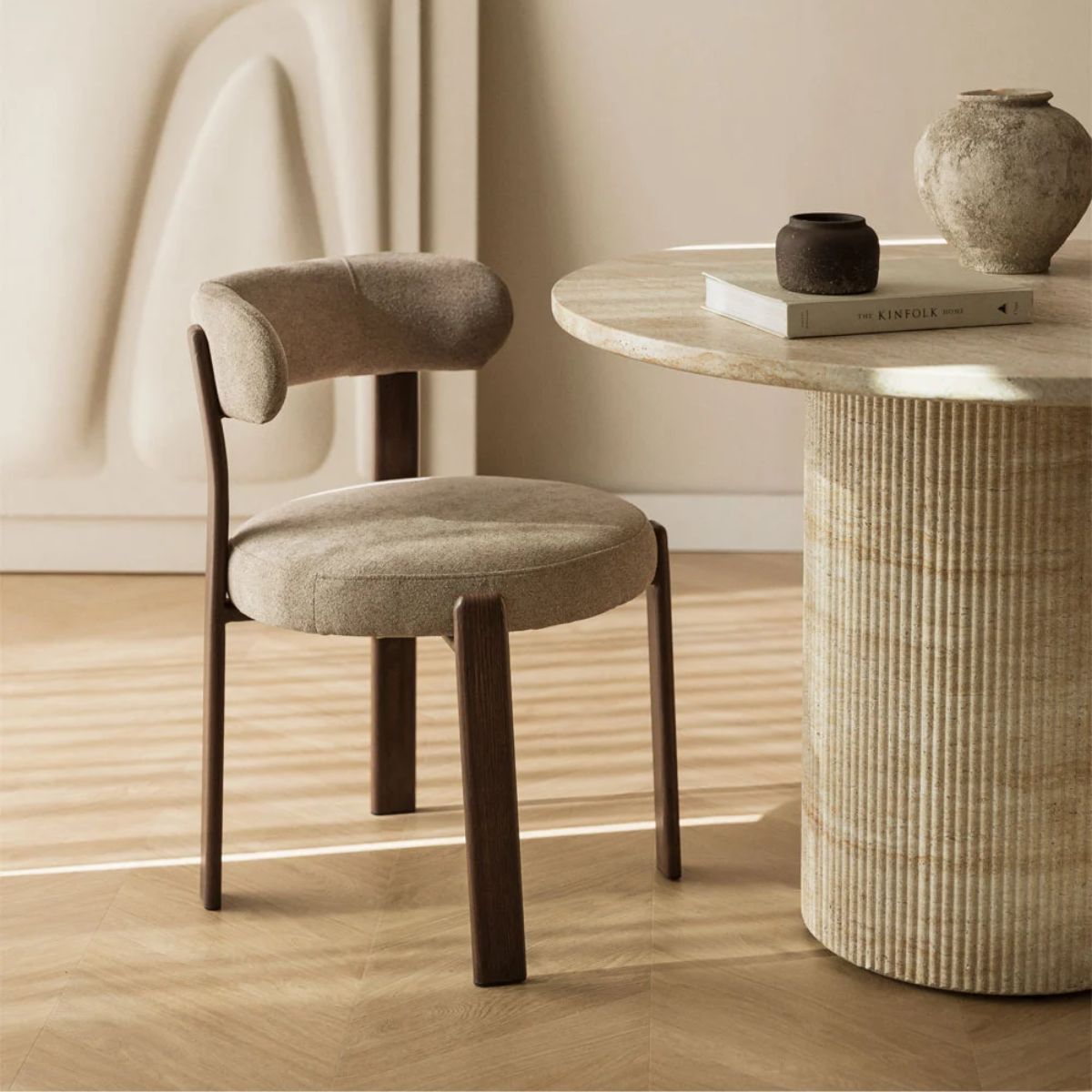 Lot de 2 chaises SKLUM Jolie  de salle à manger en tissu chenille