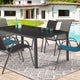 Lot de 6 chaises de jardin en acier