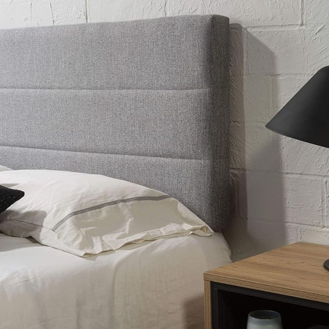 Tête de lit en tissu gris Miconos 160x60cm