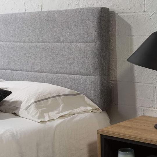 Tête de lit en tissu gris Miconos 160x60cm