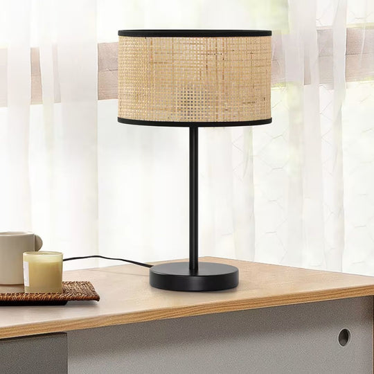 Lampe à poser KASUKI en rotin naturel, diamètre 42 cm