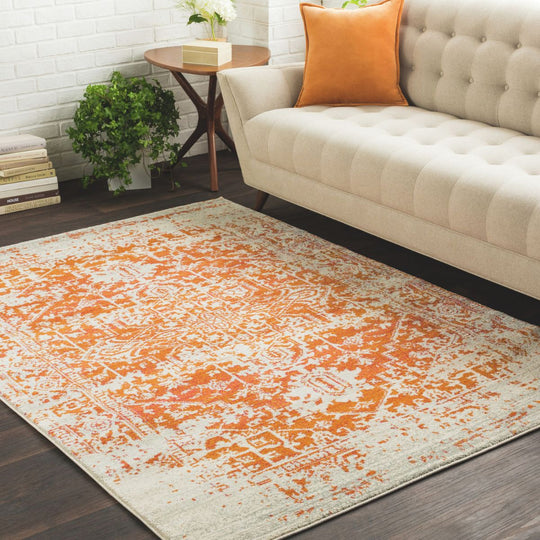 Tapis de salon vintage Juliette Orange 120x170cm