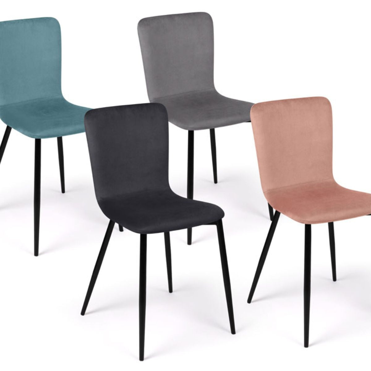 Lot de 4 chaises Manon mix couleurs