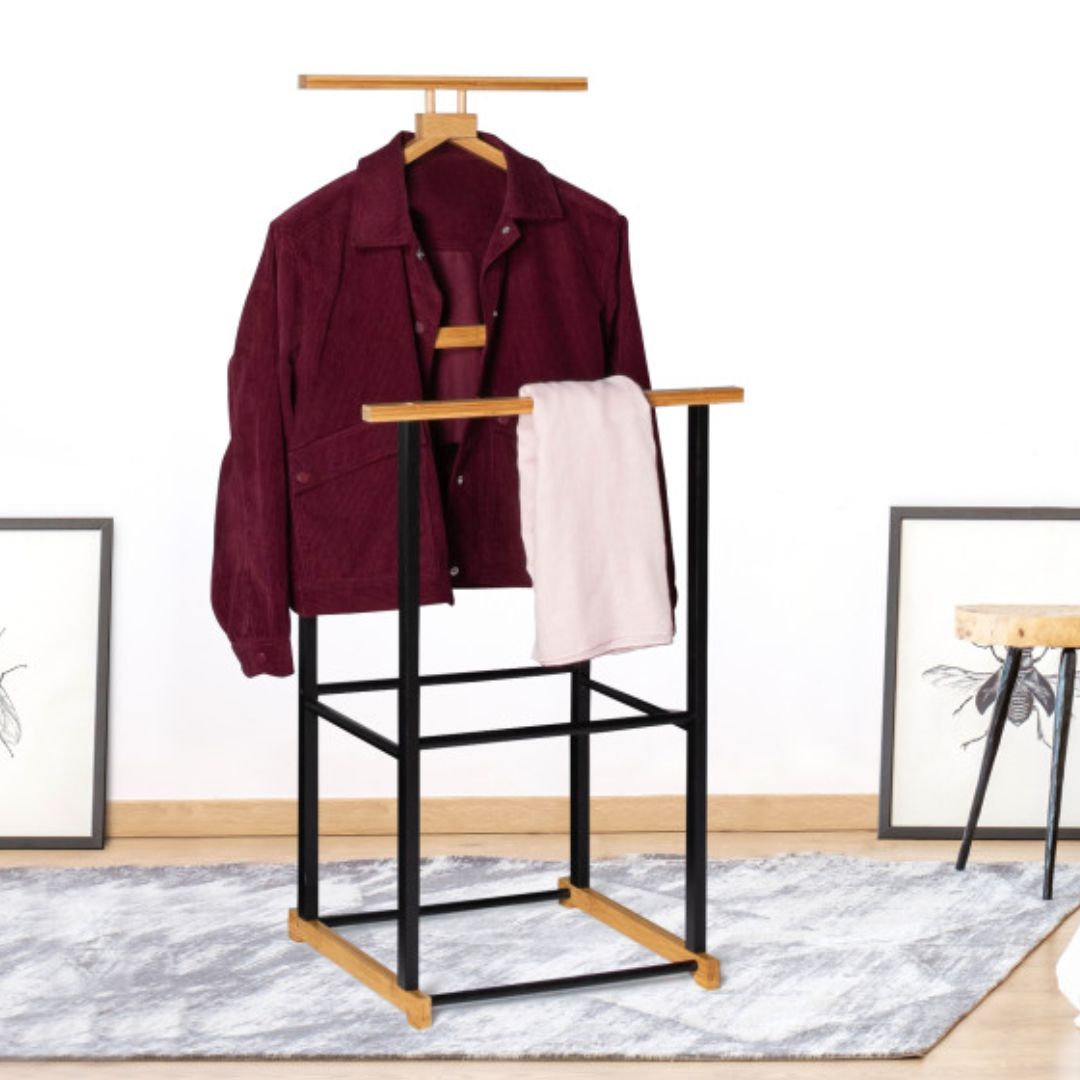 Valet de chambre bois et noir
