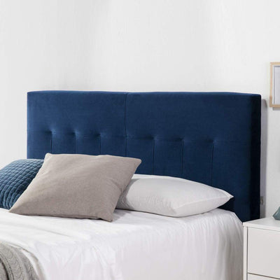 Tête de lit Napoles velours bleu 160x100cm