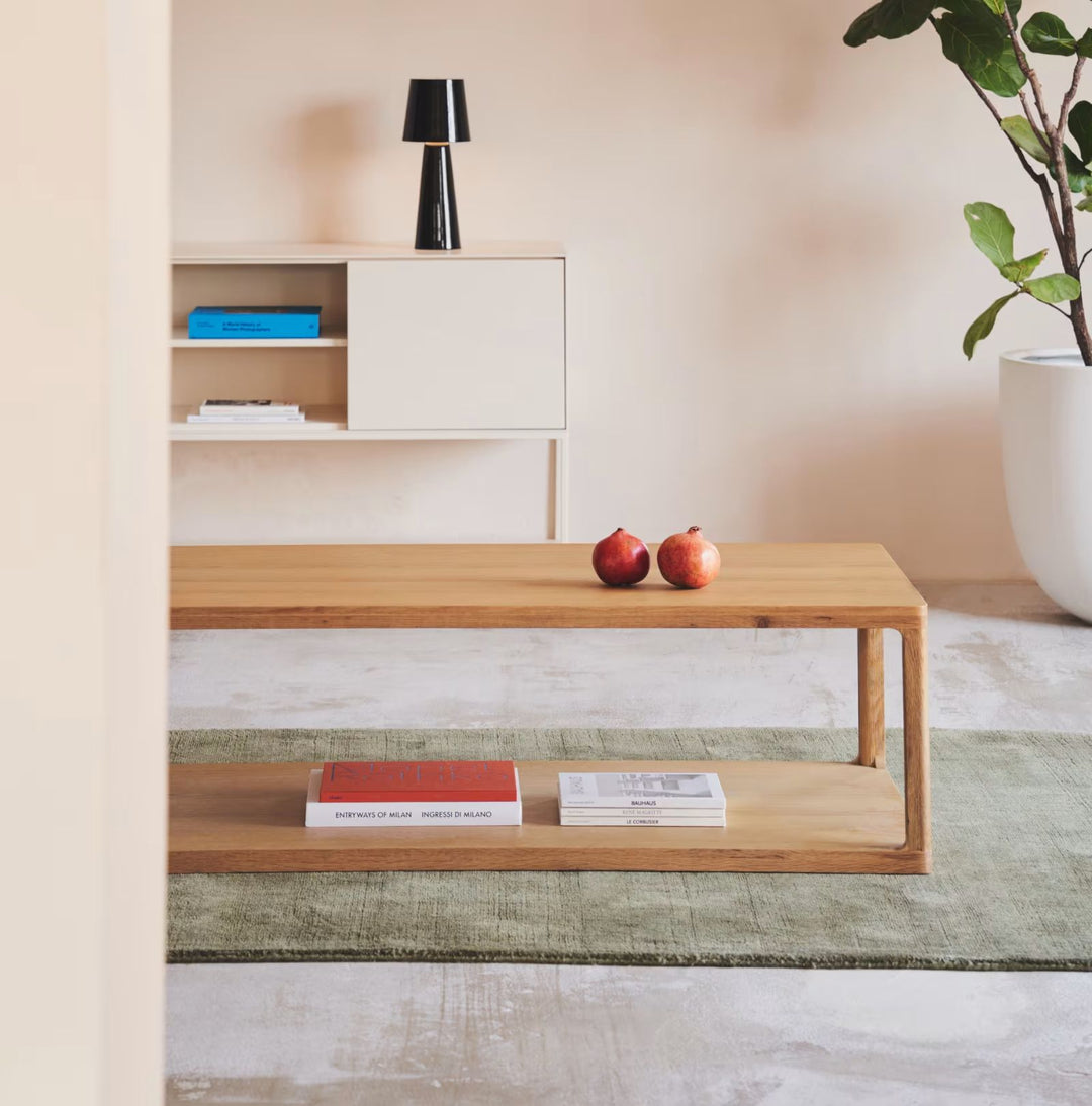 Table basse Maymai en bois de chêne 140 x 65 cm Kave Home