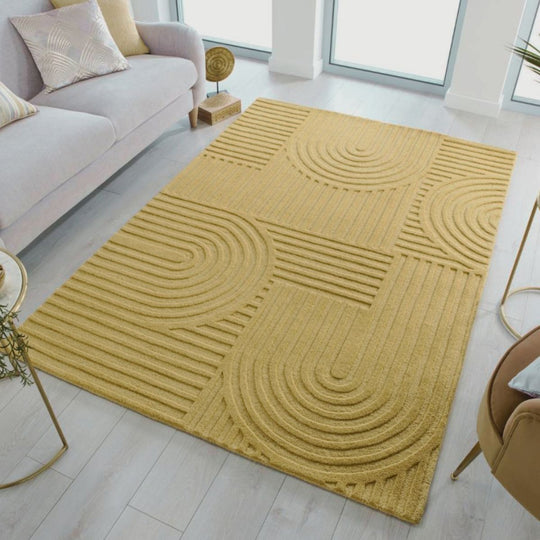 Tapis en laine Zen Garden Jaune
