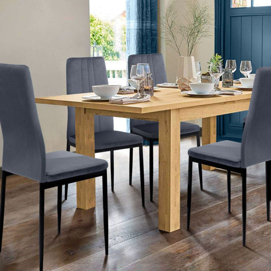 Lot de 6 chaises Jade Gris clair