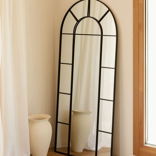 SKLUM - Miroir mural 80x180 cm en métal effet fenêtre Diana