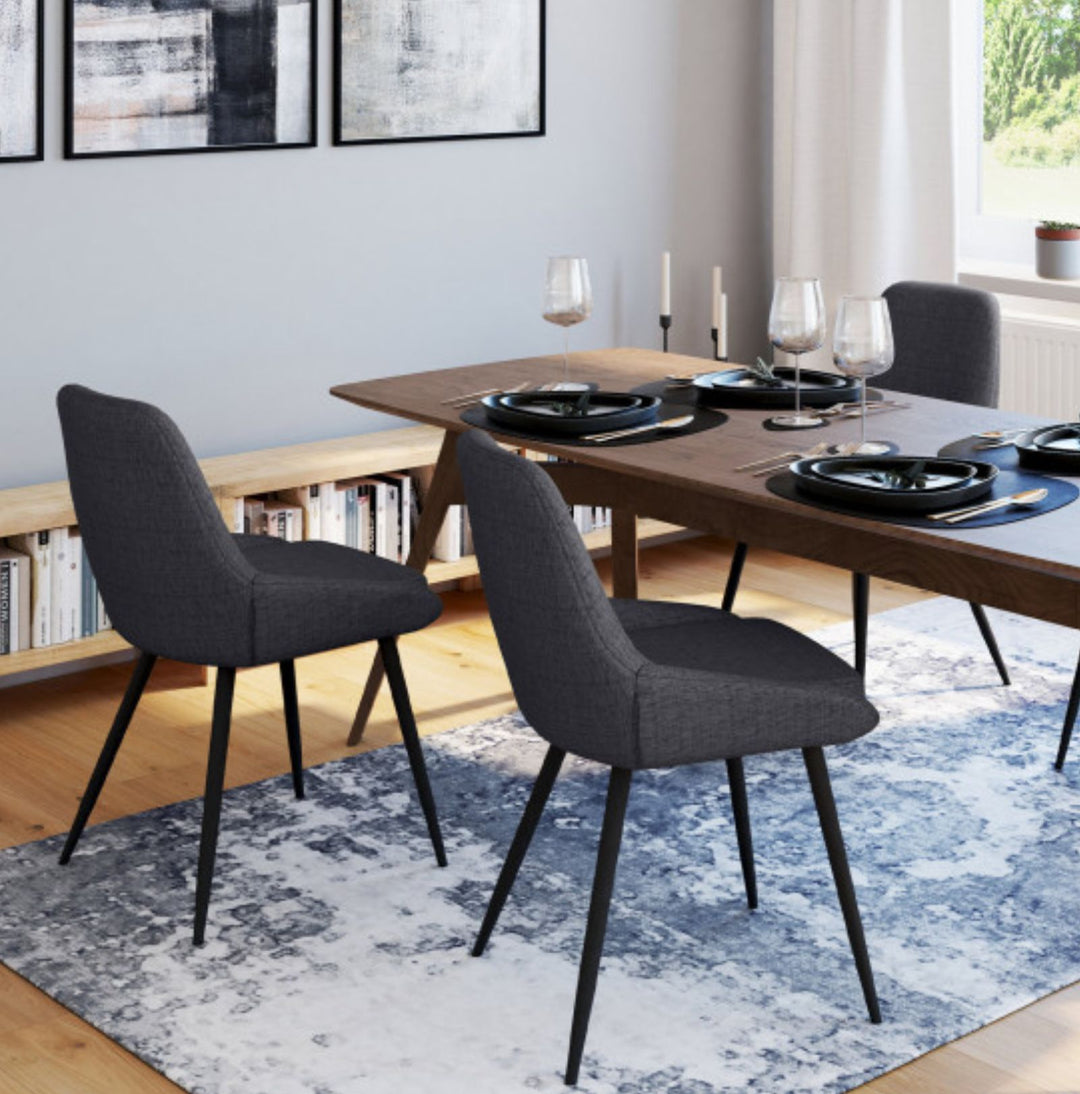 Lot de 2 chaises Ornella Gris foncé