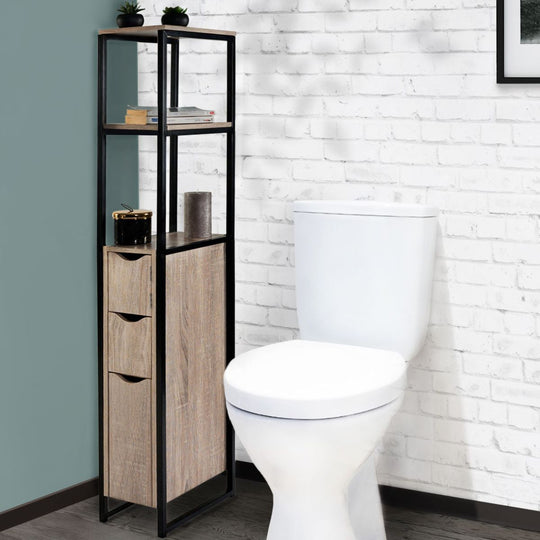 Etagère WC 3 portes style industriel