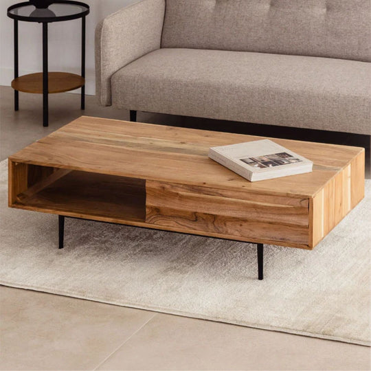 SKLUM - Table basse en bois d'acacia Petter