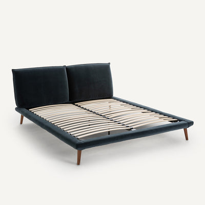 Lit velours avec sommier 160x200cm, Aurore design E. Gallina AM.PM