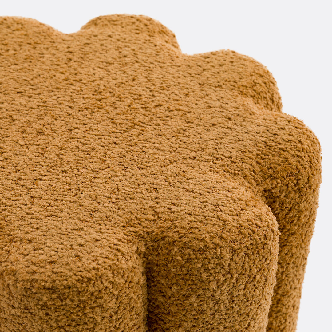 Pouf en bouclette La Redoute Interieurs JUSTYNA Jaune