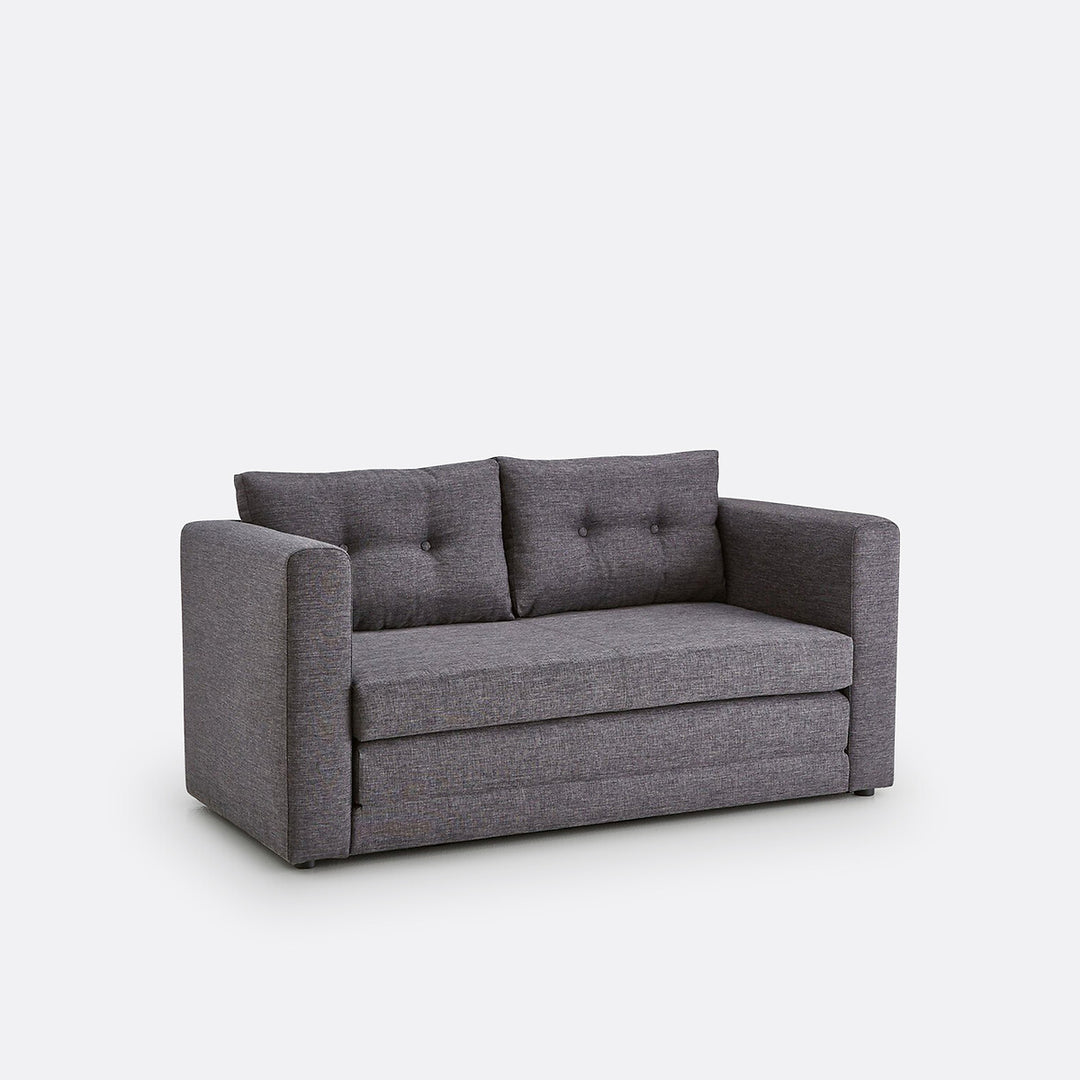 Canapé convertible, tissu texturé, 2 places, Udel SO'HOME