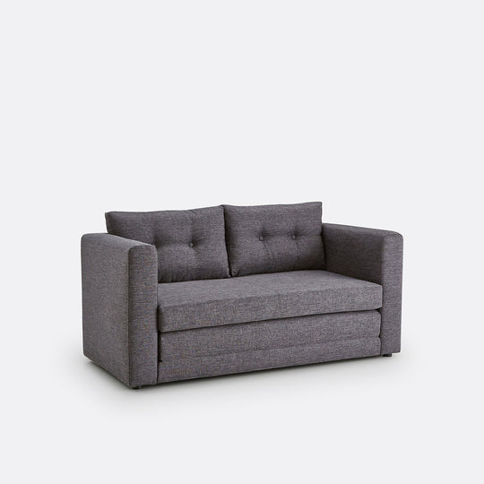 Canapé convertible, tissu texturé, 2 places, Udel SO'HOME