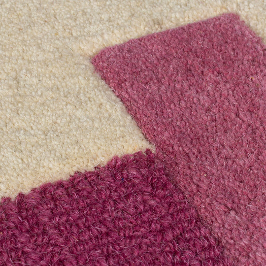 Tapis en laine KAI rose 160x230cm