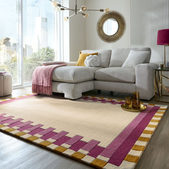 Tapis en laine KAI rose 160x230cm
