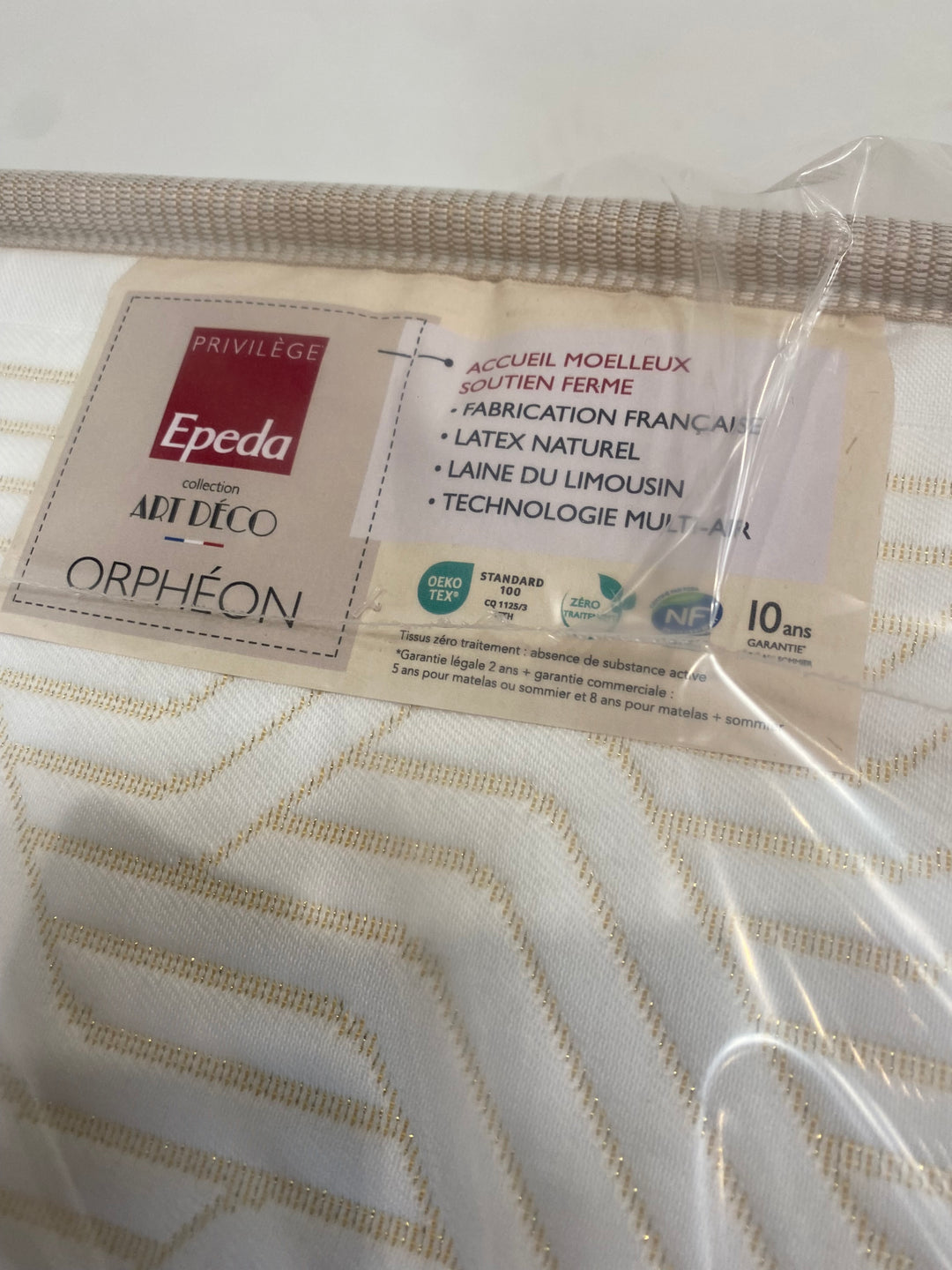 Matelas Epeda Art Déco Orphéon 160x200cm