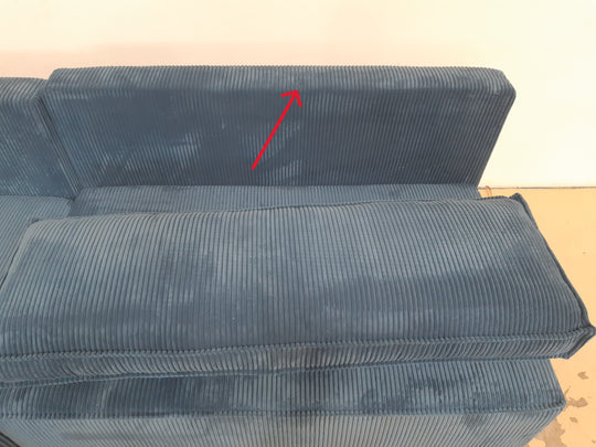 Canapé d'angle convertible CASANOVA Romeo velours bleu