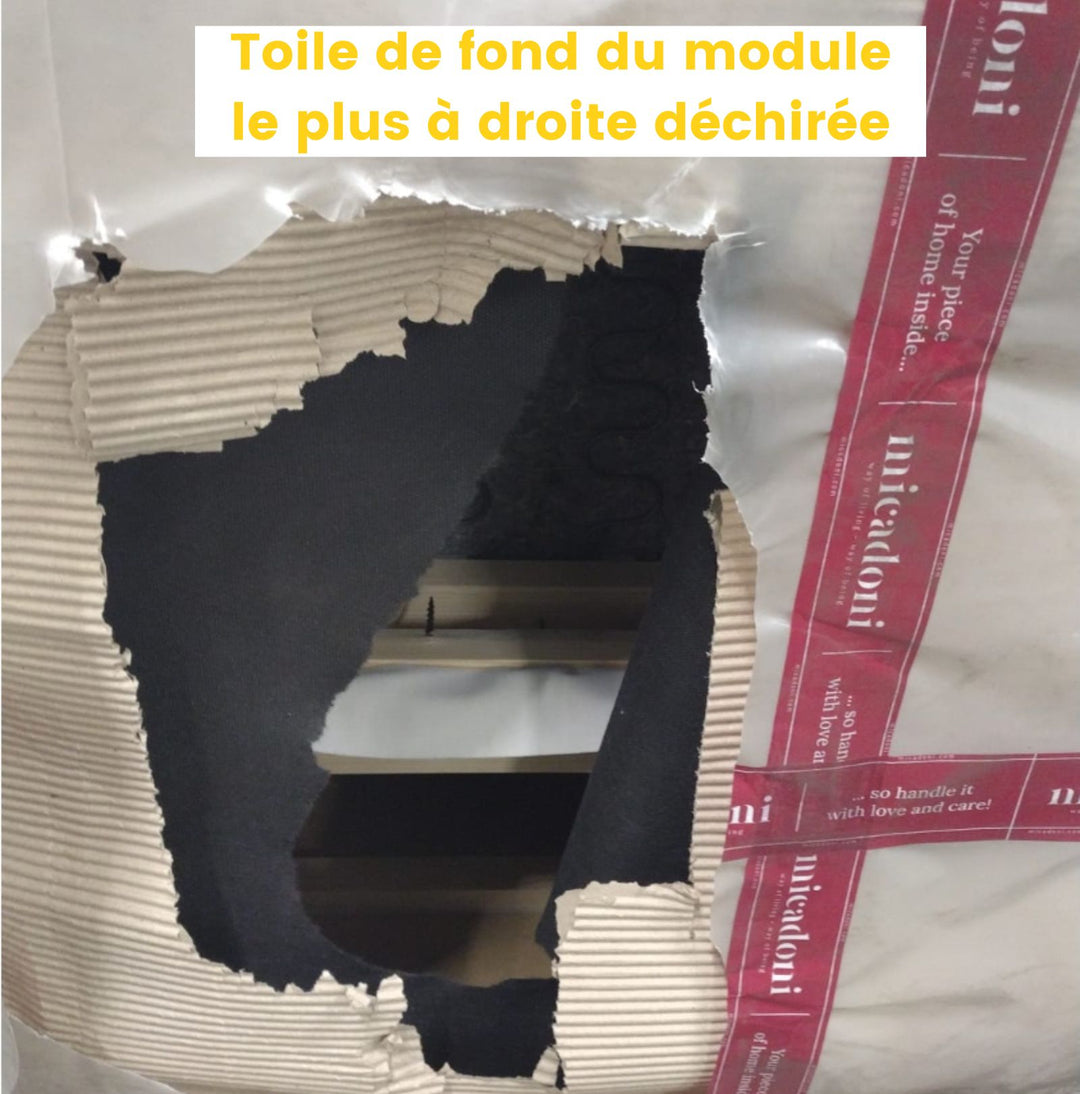 Canapé d'angle symétrique velours Micadoni Miley Beige Clair - Léger défaut