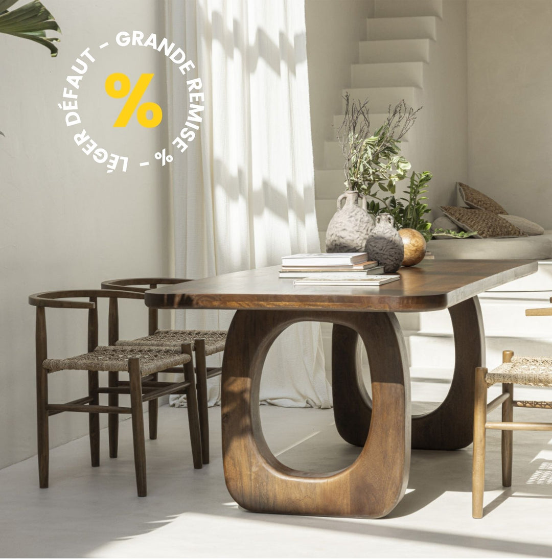 Table à manger DRAWER Sinjai 8 personnes en bois massif