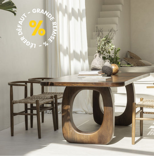 Table à manger DRAWER Sinjai 8 personnes en bois massif