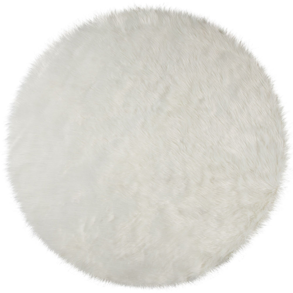 Tapis rond effet fourrure Bergen 120cm
