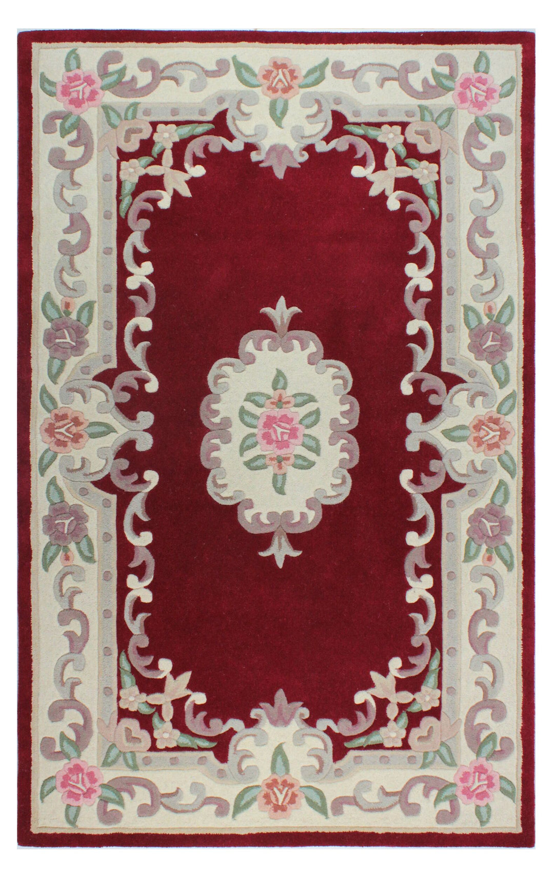 Tapis Aubusson rouge 150x240cm