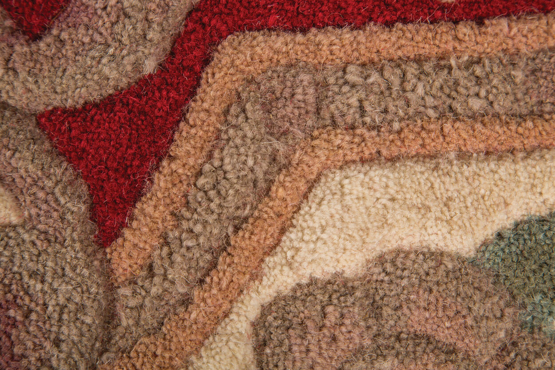 Tapis Aubusson rouge 150x240cm