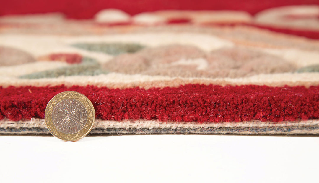 Tapis Aubusson rouge 150x240cm