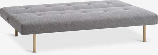 Canapé convertible JYSK HOLSTED tissu polyester gris / bois naturel