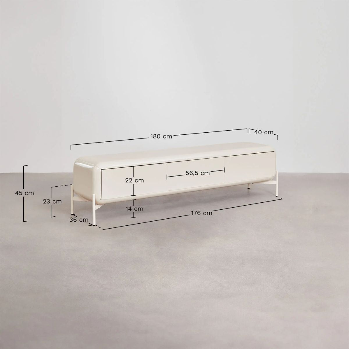 Meuble TV SKLUM Beige - ALEZNE