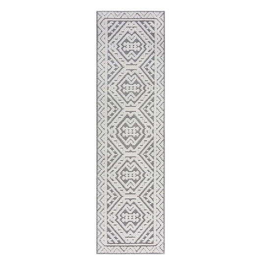 Tapis de couloir Jaipur gris 60x218cm
