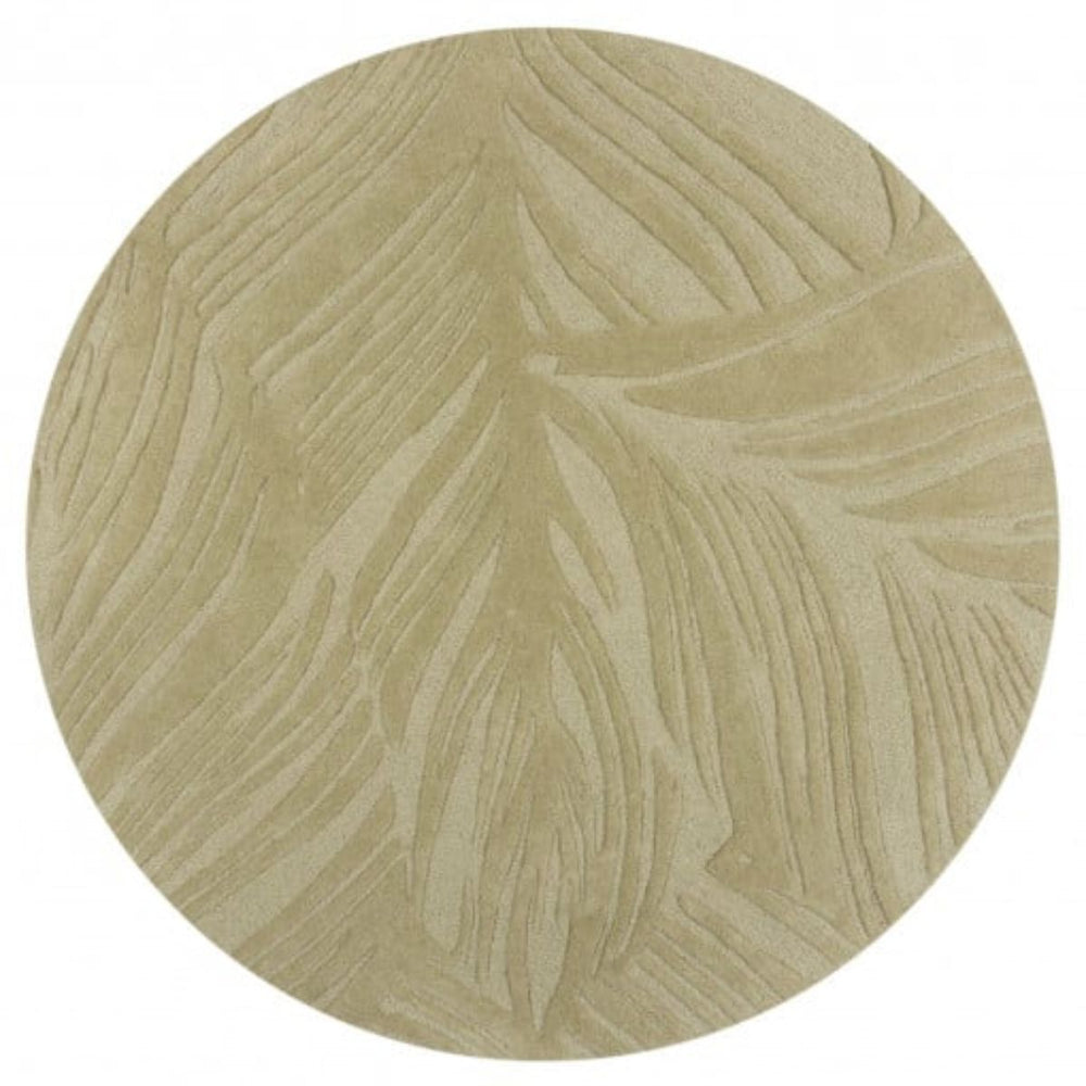Tapis Lino rond vert en laine
