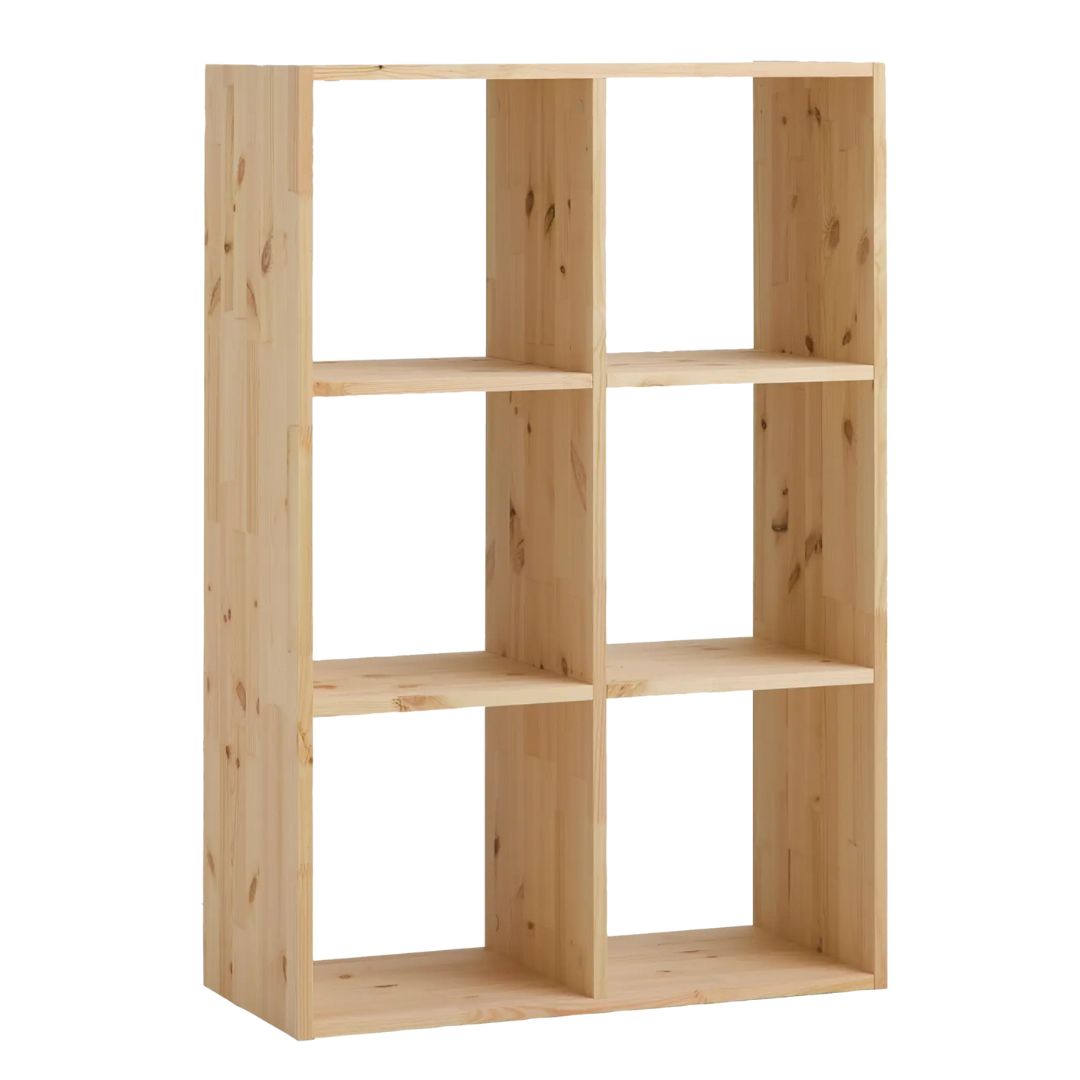 CAMIF- Etagère bois massif 2x3 cases Elio