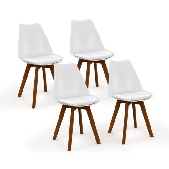 Lot de 4 chaises scandinaves Brava Blanc