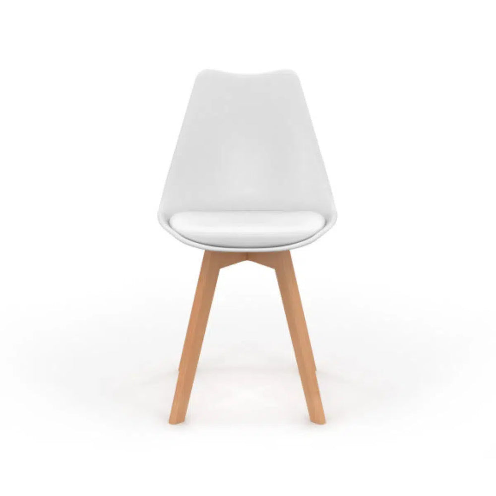 Lot de 2 chaises scandinaves Nordia Blanches