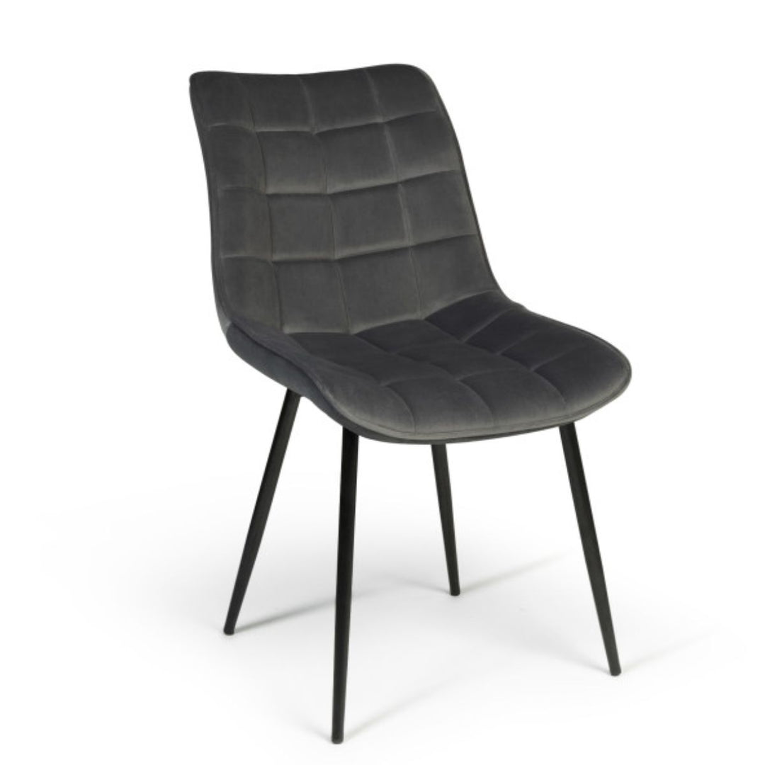 Lot de 2 chaises Melinda Gris foncé