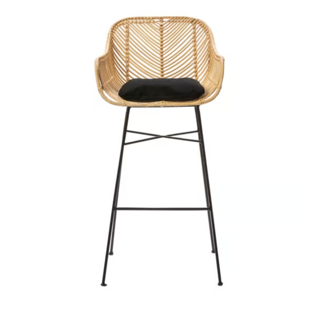 Lot de 2 tabourets de bar Drawer en rotin 76cm Nunuhai
