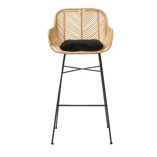 Lot de 2 tabourets de bar Drawer en rotin 76cm Nunuhai