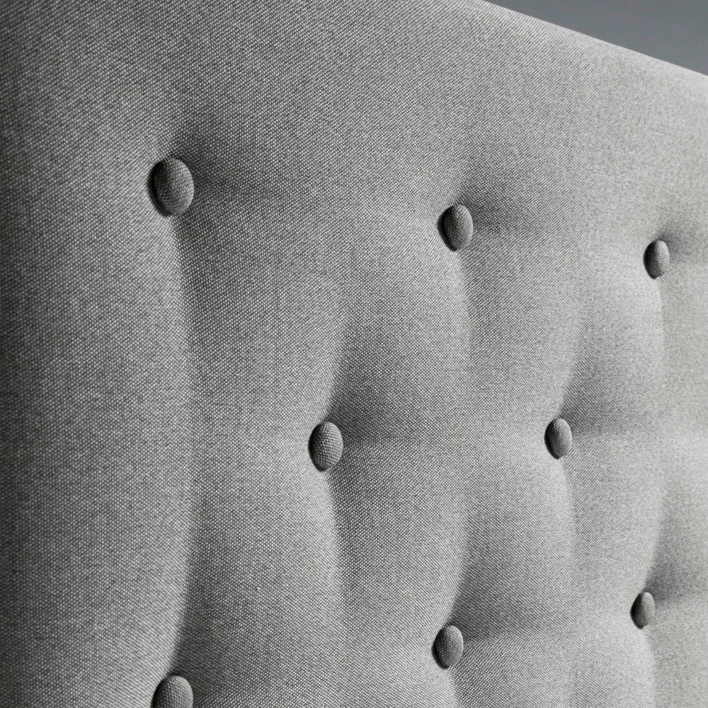 Tête de lit en tissu gris OSLO 140x100cm