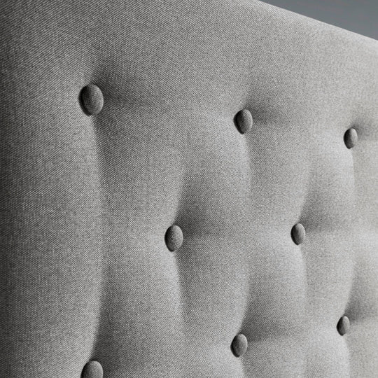 Tête de lit en tissu gris OSLO 140x100cm