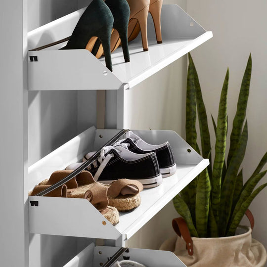 Meuble chaussures Ode 50 x 168,5 cm 5 portes blanc Kave Home