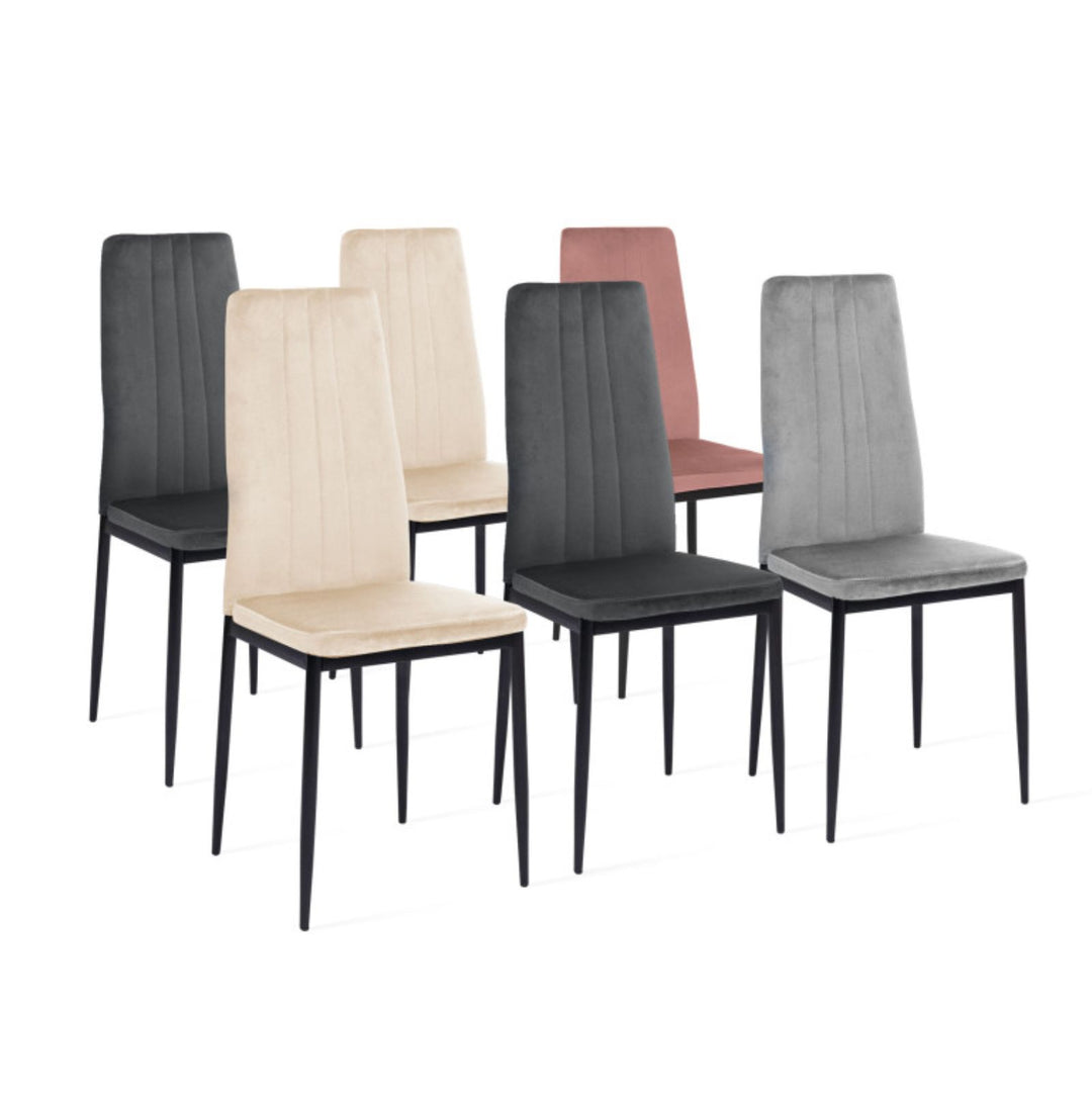 Lot de 6 chaises Jade mix couleurs