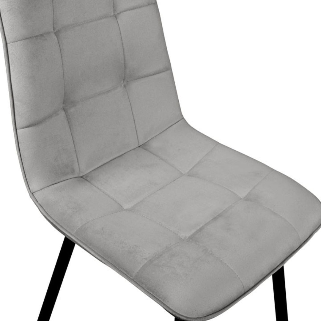 Lot de 4 chaises Linda Gris clair