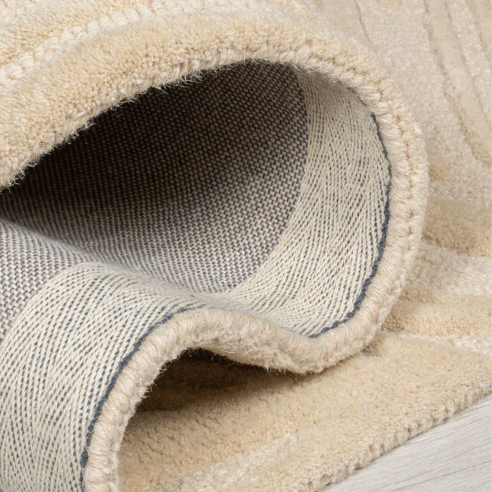 Tapis Lino Beige en laine 160x230cm "Imparfait"